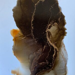 Silueta en velos dorados